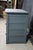 Antique Late Victorian Panelled Oak Gray Blue Painted Chest of Drawers Boho Chic For Sale - Image 6 of 12