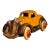 Antique Hubley Terraplane Cast Iron Coupe Toy - 3.75" Orange Streamlined Series For Sale
