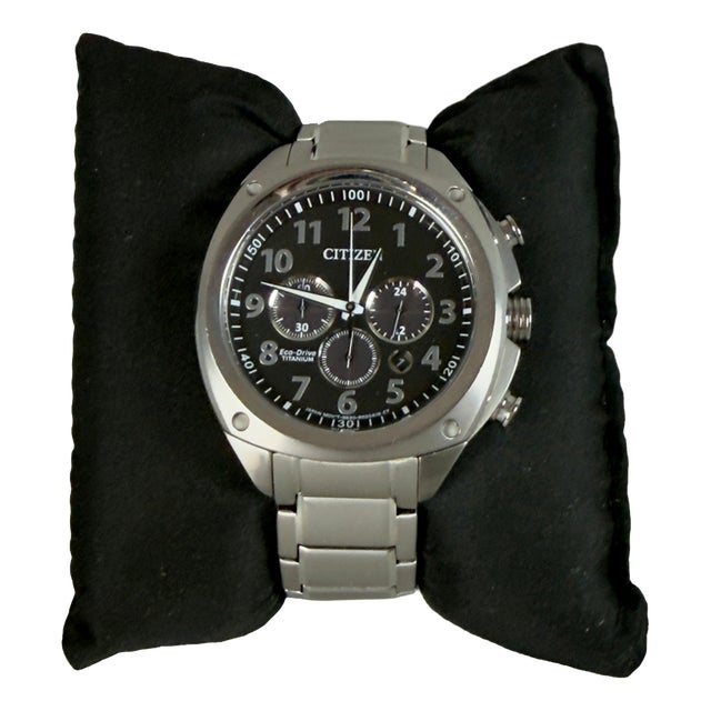 Citizen Eco-Drive Chronograph Titanium Water Resistant Wristwatch, 2010s For Sale