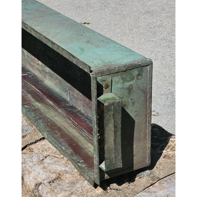 19th Century Hand-Fabricated Copper Processing Trough With Double Handles, 43" For Sale - Image 14 of 17