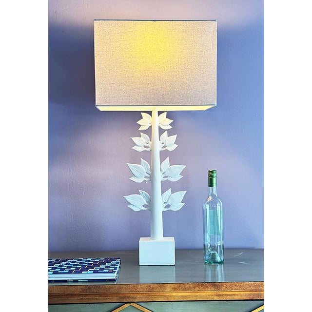 Pair of Metal Leaf Base Table Lamps For Sale - Image 4 of 8