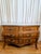 Louis XV Bombe Commode Chest with Highly Intricate Fruit Wood Marquetry Inlays, White Marble Top, Gold Ormolu Mounted...