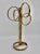 A stunning mid 20th century Italian gold gilded metal 4 ring towel rack. Lovely natural patina.