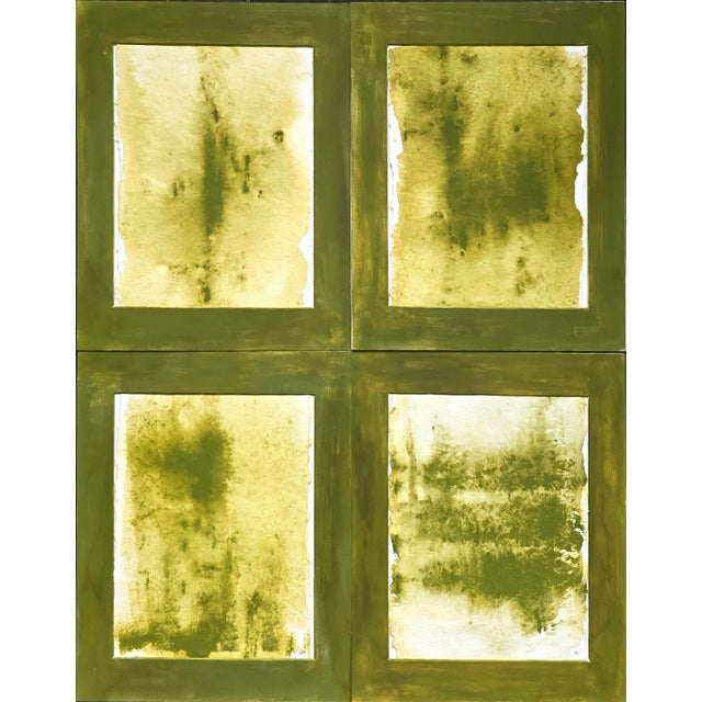 Verdant Memory Quadriptych - A Serene Artistic Journey Immerse yourself in the tranquil beauty of the Verdant Memory Art...