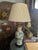 Mid 20th Century Antique Chinoiserie Porcelain Enamel Lotus Flower Vase Lamp For Sale - Image 5 of 18