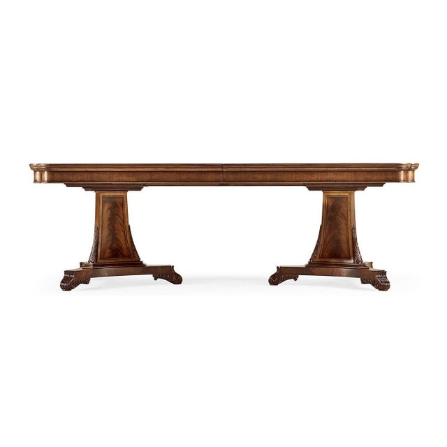 Traditional Regency Double Pedestal Dining Table For Sale - Image 3 of 11