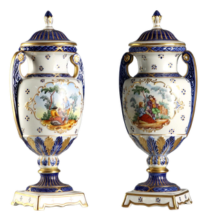 Vintage Vases in Sèvres Porcelain, France, 20th Century, Set of 2
