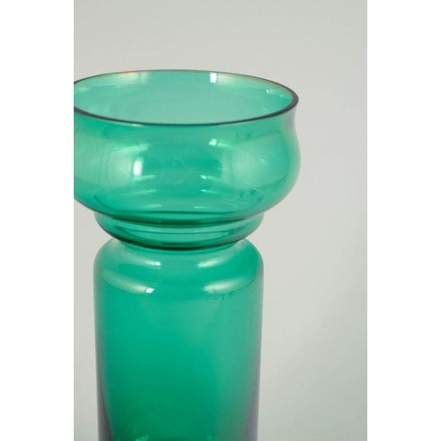 Turquoise-Green Art Glass Vase by Tamara Aladin for Riihimäen Lasi, Finland, 1970s For Sale - Image 3 of 5