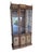 Vintage Coastal Faux Bamboo China Display Curio Cabinet Rattan Wood Glass For Sale - Image 16 of 17