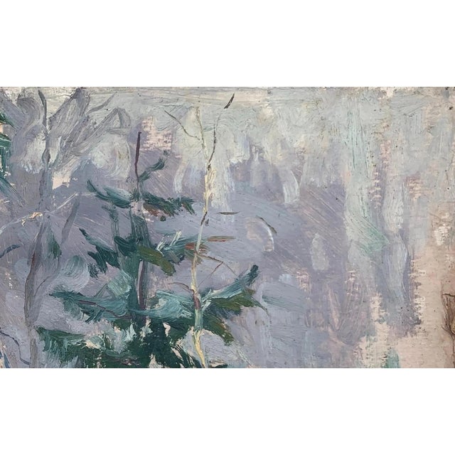 Realism Forest Landscape Oil Painting, Ukrainian Art, 1960s For Sale - Image 3 of 6