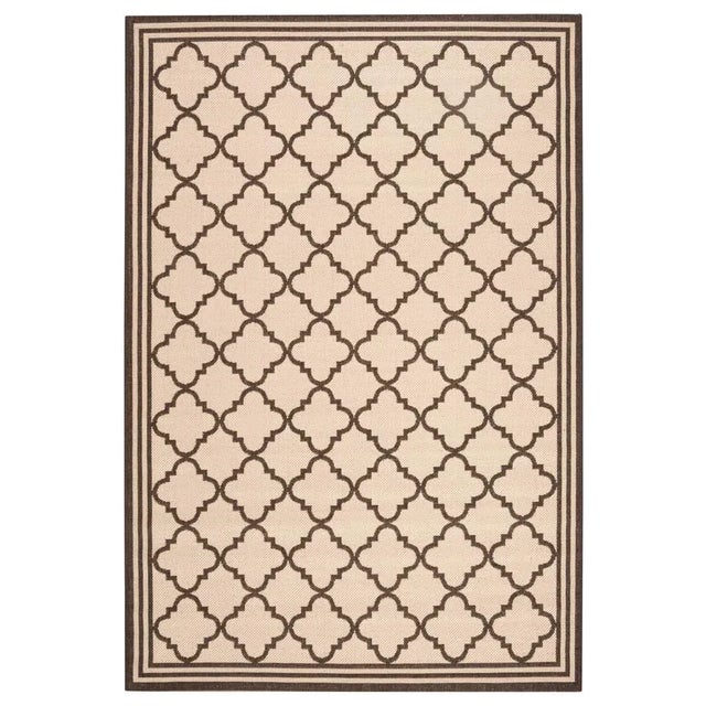 2020s Sea Cottage Indoor Outdoor Rug Cream & Brown 5'3"x7'6" For Sale - Image 5 of 5