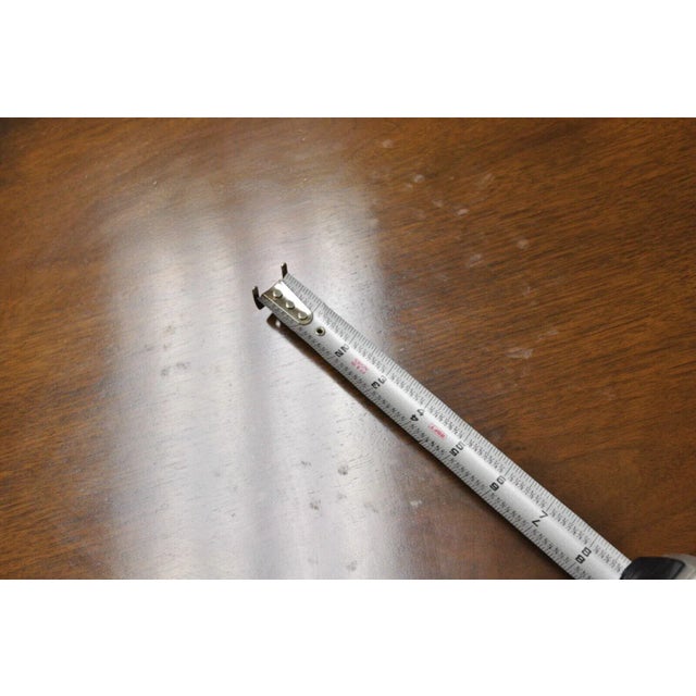 Mid 20th Century Pair Baker Furniture English Queen Anne Style Burl Walnut Round Side End Tables For Sale - Image 9 of 12