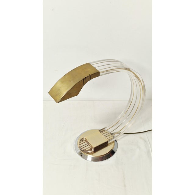 Metal Vintage Italian Table Lamp, 1980s For Sale - Image 7 of 11