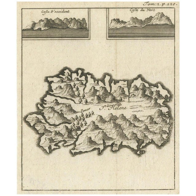 Map of Saint Helena Island by F. Bernard For Sale - Image 10 of 10