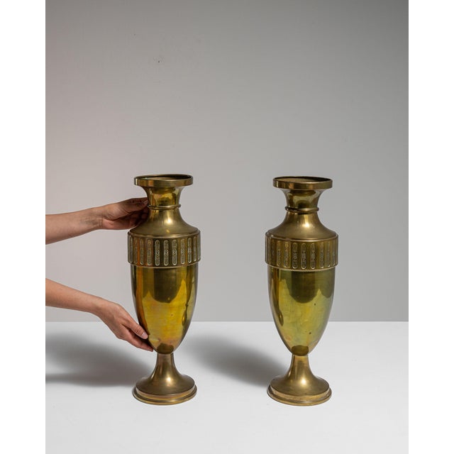 Early 20th Century France Brass Vase For Sale - Image 12 of 15