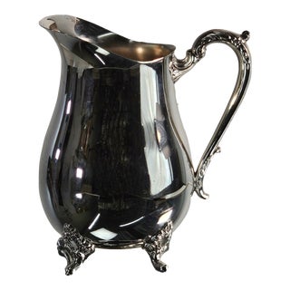 Kent Silversmith Footed Silver Pitcher 9" For Sale