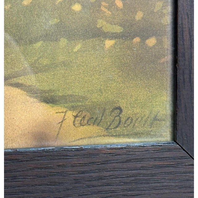 Antique English Foxhunt Equestrian Framed Lithograph by F. Cecil Boult For Sale - Image 9 of 11