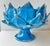 Italian Majolica Artichoke Pedestal Bowl, Mediterranean Blue For Sale - Image 4 of 6