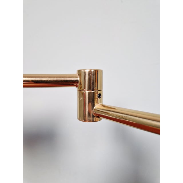 Gold Articulated Brass Desk Lamp from Boulanger, 1970s For Sale - Image 8 of 18