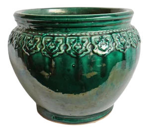 Vintage Green Vietnam Ceramic Pot