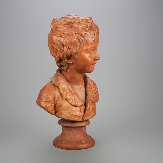 Antique Sevres Terra Cotta Bust of a Young Alexandre Brongniart 19th Century For Sale - Image 4 of 11