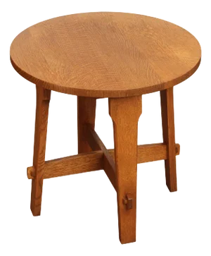 Stickley Mission Collection Oak Gus Round Lamp Table