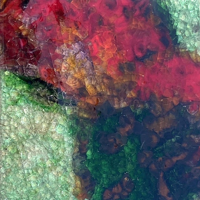 Square Ceramic Art Tiles with Multi Color Bright Glazes, 1970s, Set of 4 For Sale - Image 11 of 13