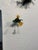 Broken Dream (wall small) by Ashley Folkner | Mixed Media Artwork of yellow flowers on a wall. For Sale