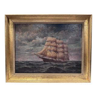 1930s Eliot Candee Clark Impressionist Maritime Painting For Sale