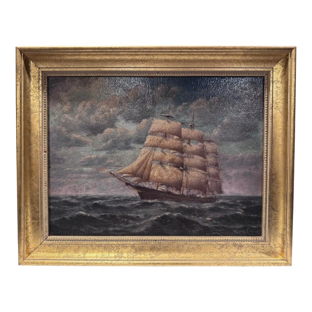 1930s Eliot Candee Clark Impressionist Maritime Painting For Sale