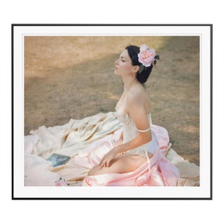 Dasha and Mari 'Rose Tea' Limited Edition Print Framed in Black For Sale