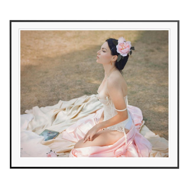 Dasha and Mari 'Rose Tea' Limited Edition Print Framed in Black For Sale