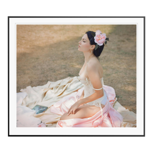Dasha and Mari 'Rose Tea' Limited Edition Print Framed in Black