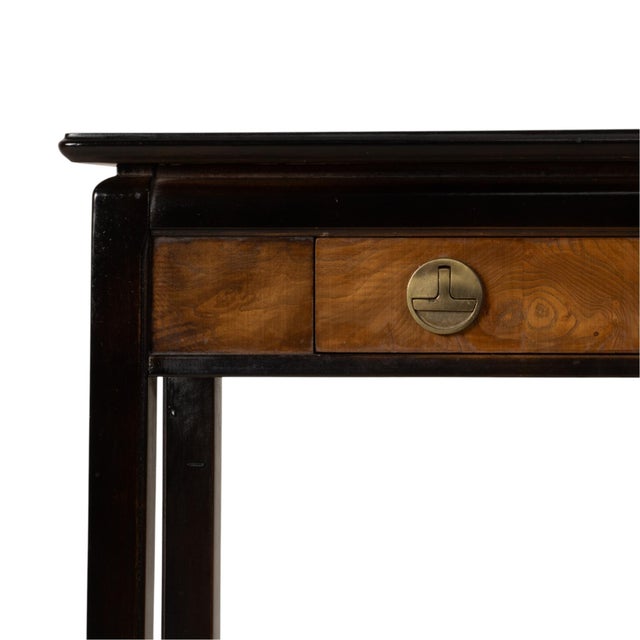 Chinoiserie Vintage Lane Asian Ming Style Chinoiserie Sofa Console Table W/ Brass Hardware For Sale - Image 3 of 14