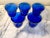 Mid-Century Modern Cobalt Blue Wine Glasses - Set of 5 For Sale - Image 3 of 11