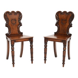 Antique William IV Hall Chairs, 1830, Set of 2 For Sale