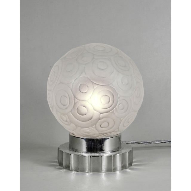 1920s French Art Deco Table Lamp by Marius Sabino 1925-1930 France For Sale - Image 5 of 11