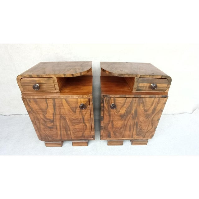 Art Deco Bedside Tables by Jindrich Halabala, 1940s, Set of 2 For Sale - Image 17 of 18