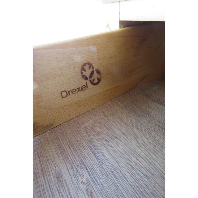 Wood Drexel French Shabby Chic Painted Extra Tall Narrow Lingerie Jewelry Chest 5980 For Sale - Image 7 of 12