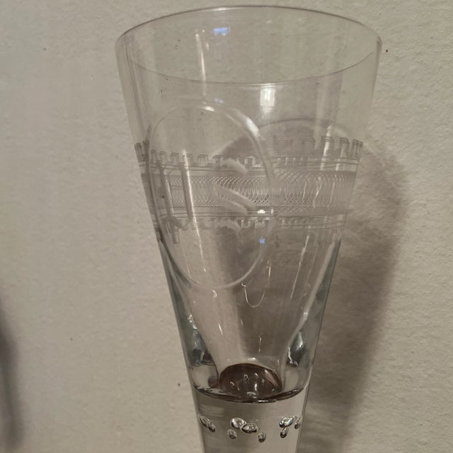 19th Century Georgian Anglo-Irish Etched Glass Vase For Sale - Image 9 of 12