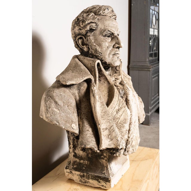 French Antique French Military/Gentleman Bust For Sale - Image 3 of 13