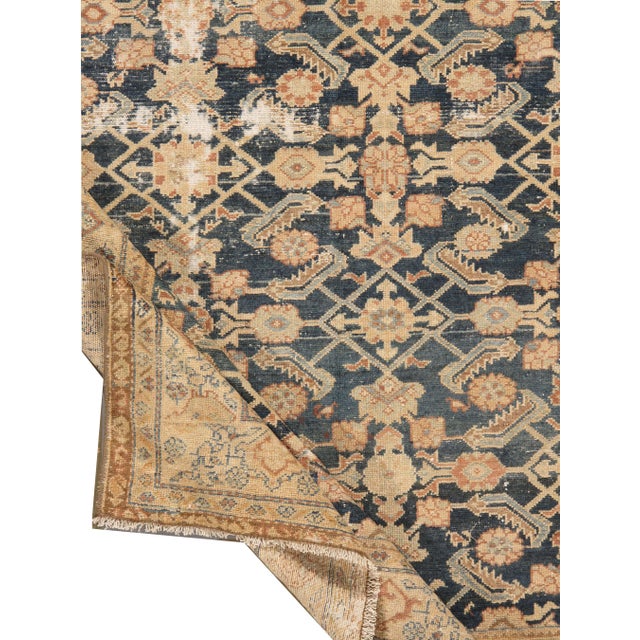 1900 - 1909 Antique Circa 1900 Slightly Distressed Malayer Area Rug 4'4 X 5'5 For Sale - Image 5 of 11