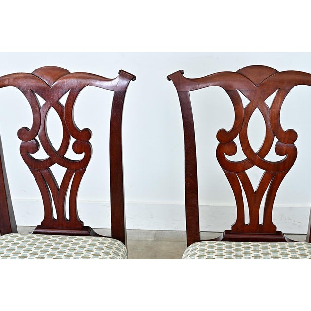 English 19th Century Chippendale Style Mahogany Dining Room Set For Sale - Image 14 of 18