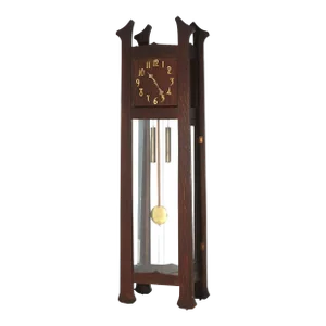 Antique Arts & Crafts Mission Stickley School Oak Grandfather Clock Circa 1910