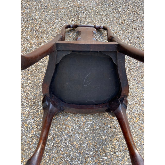 Wood Antique 19th Century Burled Wood Queen Anne Balloon-Seated Side Chairs With Shell Motif, a Pair For Sale - Image 7 of 10