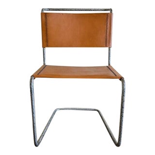 1970s Vintage Leather Cantilever Chair For Sale