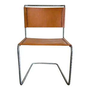 1970s Vintage Leather Cantilever Chair