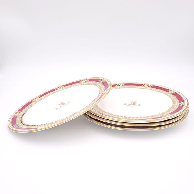 Set of Four Davenport Staffordshire Plates, Circa 1840 For Sale - Image 10 of 11
