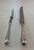 1980s Silver Pair Carving Set, Carving Fork & Carving Knife, Feather Edge. For Sale - Image 11 of 14