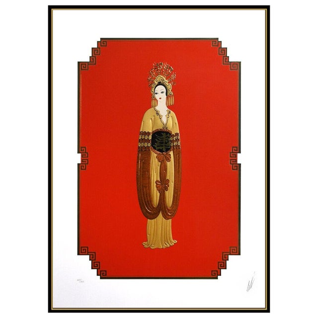 Art Deco 1980s Plum Blossom, Erté For Sale - Image 3 of 6